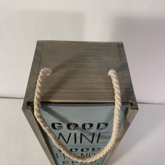 Demdaco Wine Friends Good Times LED Lights  Wood Wine Bottle Gift Box Decor - Picture 9 of 14